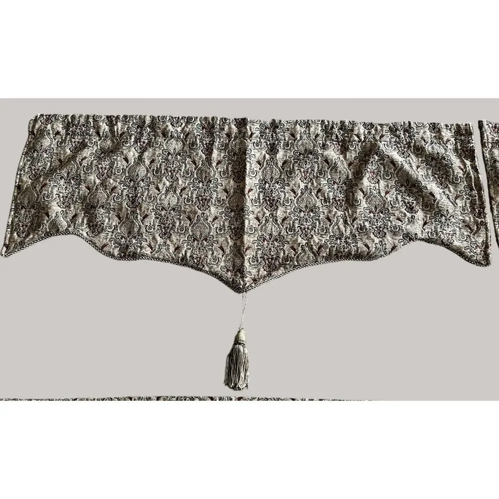 4 Springs Global Luxury Window Teardrop Valances Tapestry Damask Tassels 50